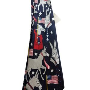 Vintage Designs By A. Rogers Men's Democrat Donkey United States Neck Tie